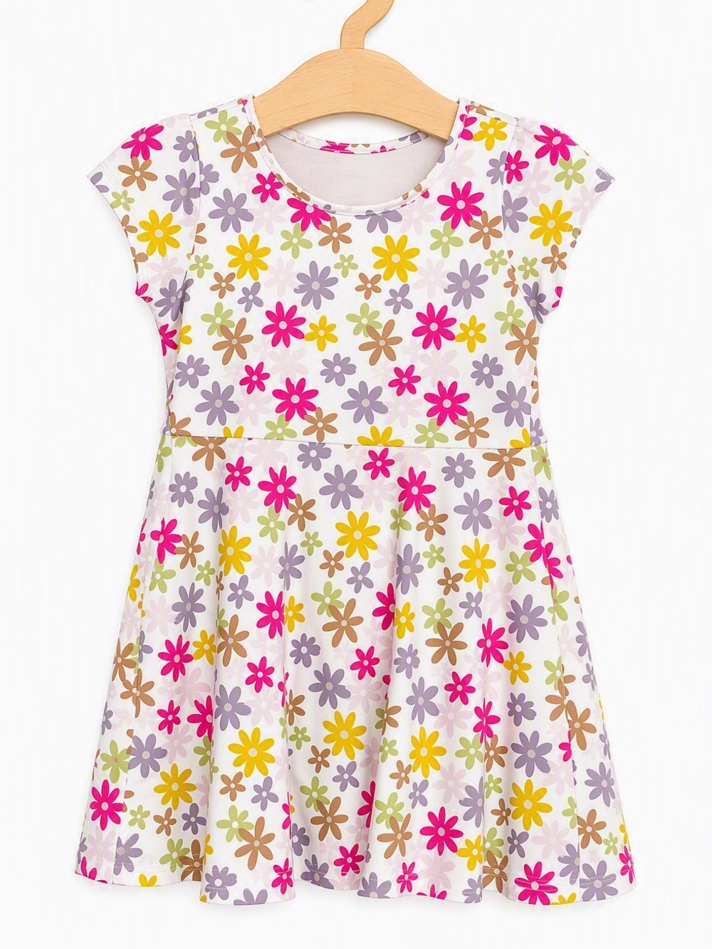 3/10$ George Girls Multicolor Floral Daisy Dress Size XL 14-16 Skater Blooming